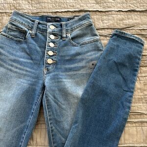 Lucky Brand Bridgette NWT high rise button up skinny jeans